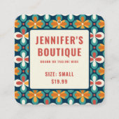 Étiquettes de vêtements Petite entreprise Rétro mo (Devant)