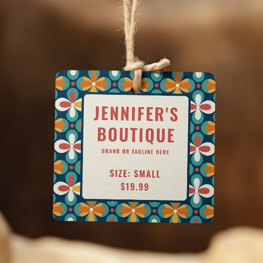 Étiquettes de vêtements Petite entreprise Rétro mo