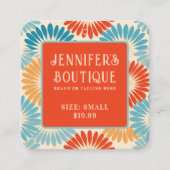 Étiquettes de vêtements Petite entreprise Rétro Su (Devant)