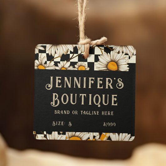 Étiquettes de vêtements Petite entreprise Rétro Su