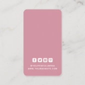 Étiquettes de vêtements Petite entreprise rose (Dos)