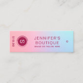 Étiquettes de vêtements Petite entreprise rose ble (Devant)