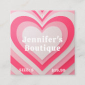 Étiquettes de vêtements Petite entreprise Rose Coe (Devant)