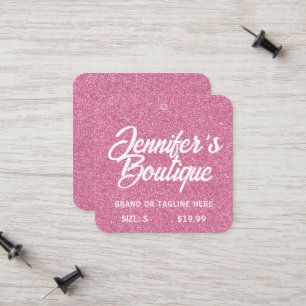 Étiquettes de vêtements Petite entreprise rose Par