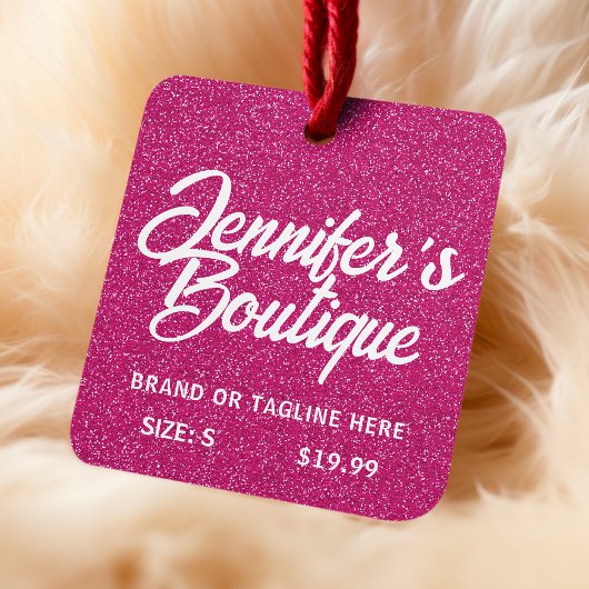 Étiquettes de vêtements Petite entreprise rose Par