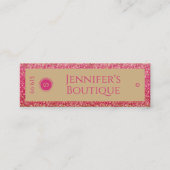 Étiquettes de vêtements Petite entreprise Rose Par (Devant)