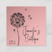 Étiquettes de vêtements Petite entreprise Rose Pri (Devant)