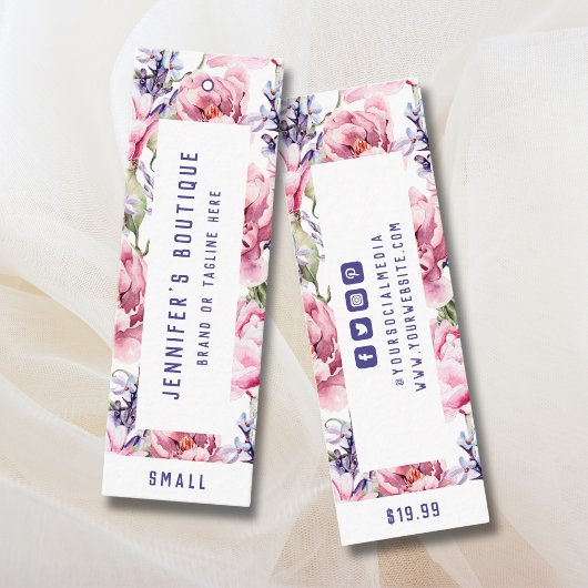 Étiquettes de vêtements Petite entreprise rose pri