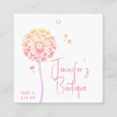 Étiquettes de vêtements Petite entreprise Rose Pri (Devant)