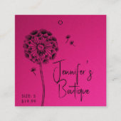 Étiquettes de vêtements Petite entreprise Rose Pri (Devant)