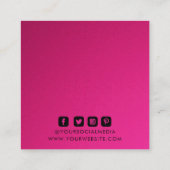 Étiquettes de vêtements Petite entreprise Rose Pri (Dos)