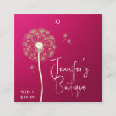 Étiquettes de vêtements Petite entreprise Rose Pri (Devant)