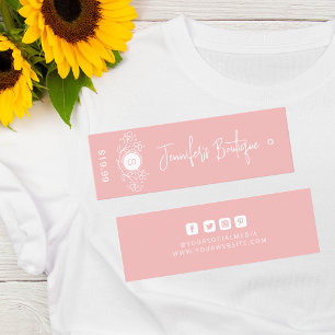 Étiquettes de vêtements Petite entreprise Rose Qua