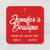 Étiquettes de vêtements Petite entreprise Rouge Pa (Devant)