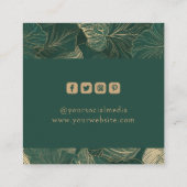 Étiquettes de vêtements Petite entreprise Vert Or  (Dos)