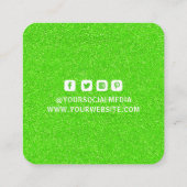 Étiquettes de vêtements Petite entreprise Vert Par (Dos)