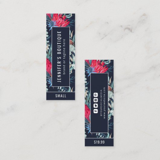 Étiquettes de vêtements Petites entreprises Prix b (Devant / Derrière)