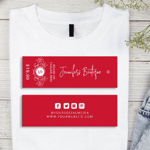 Étiquettes de vêtements Petites entreprises Prix r