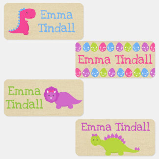Étiquettes de vêtements pour enfants Dinosaur