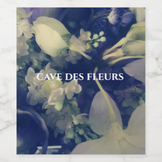 étiquettes de vin à fleurs sombres personnalisées