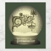 Étiquettes de vin Art nouveau enneigé (Étiquettes simples)