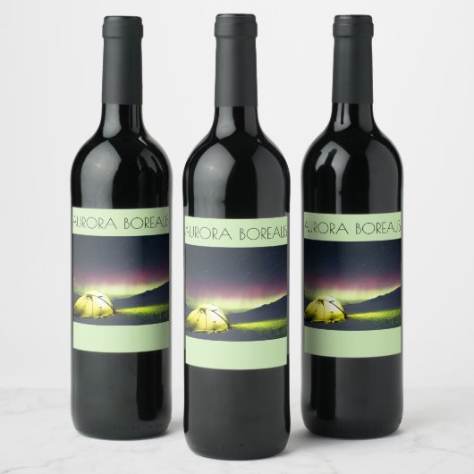Étiquettes de vin Aurora Borealis (Bouteilles)