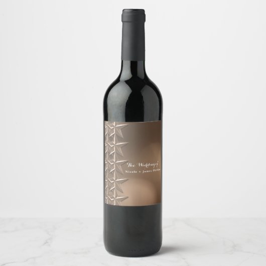 Étiquettes de vin avec étoiles de bronze et éclair (Devant)