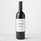 Étiquettes de vin avec texte de logo personnalisé  (Devant)