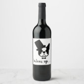 Étiquettes de vin Boston Terrier - Boston Terrier (Devant)