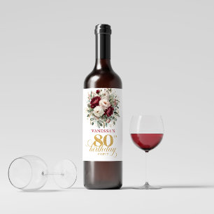 Étiquettes de vin Bourgogne Rouge Profond pour 80e