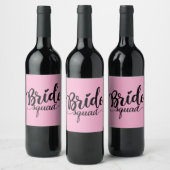 Étiquettes de vin Bride Squad (Bouteilles)