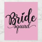 Étiquettes de vin Bride Squad (Étiquettes simples)
