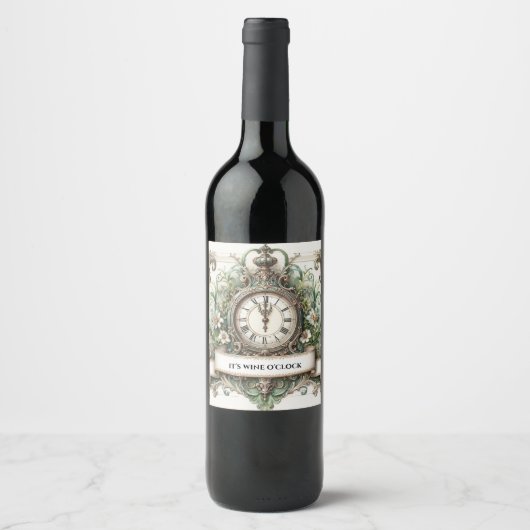 étiquettes de vin c'est l'heure du vin (Devant)