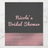 Étiquettes de vin chic rose et gris (Étiquettes simples)