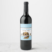 Étiquettes de vin Chien Chiot Brun (Devant)