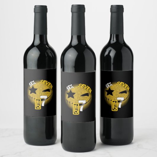 Étiquettes de vin Cool Six Seven ! (Bouteilles)
