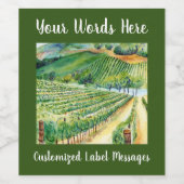 Étiquettes de vin d'art personnalisées pour vignob (Étiquettes simples)