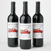 Étiquettes de vin de ferme vintage (Bouteilles)