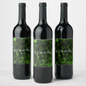 Étiquettes de vin de fête chic moderne avec points (Bouteilles)