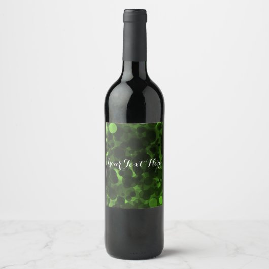 Étiquettes de vin de fête chic moderne avec points (Devant)