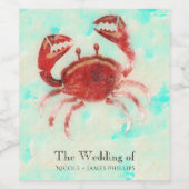 Étiquettes de vin de fiançailles de plage élégante (Étiquettes simples)