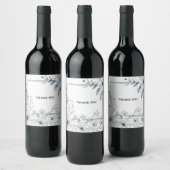 étiquettes de vin de fleurs illustrées merci (Bouteilles)