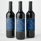 Étiquettes de vin de la constellation de l'observa (Bouteilles)