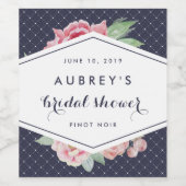 Étiquettes de vin de la Fête des mariées antique P (Étiquettes simples)