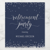 Étiquettes de vin de la partie de retraite Élégant (Étiquettes simples)