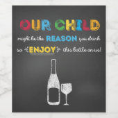 Étiquettes de vin de l'enseignant - Cadeau d'appré (Étiquettes simples)