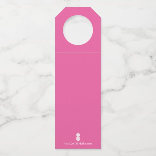 Étiquettes de vin de mariage avec un Hibiscus trop (Dos)