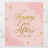Étiquettes de vin de mariage Bonheur Éternel. (Étiquettes simples)