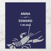 Étiquettes de vin de mariage de plage (Étiquettes simples)