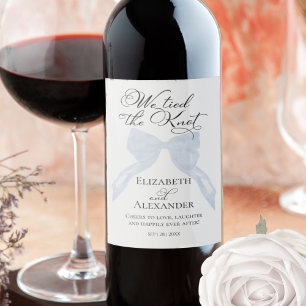 Étiquettes de vin de mariage Nous nous marions a